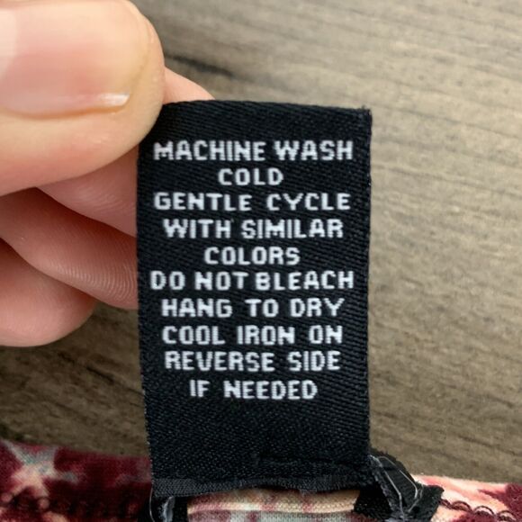 Rue 21 Womens Floral Blouse Size XL Cold Shoulder Long Sleeve V-Neck Stretch - Picture 4 of 7